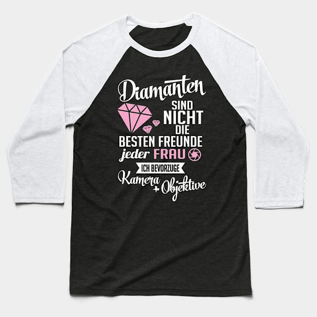 Diamanten kamera objektive (white) Baseball T-Shirt by nektarinchen